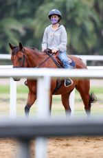 NATALIE PORTMAN at Horse Riding Lesson in Centennial Park in Sydney 01/28/2021