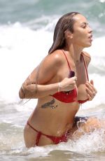 NATASHA SPENCER in Bikini at a Beach on Gold Coast 01/18/2021
