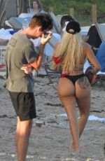 NEYLEEN ASHLEY in Bikini at Beach in Miami 01/05/2021