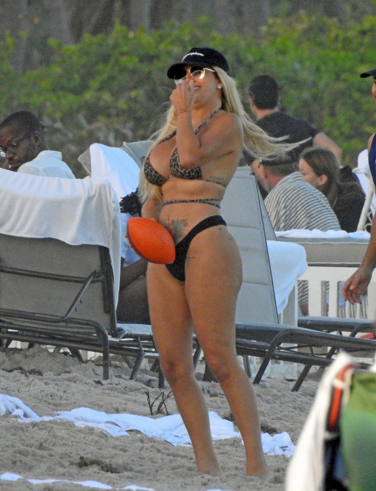 NEYLEEN ASHLEY in Bikini at Beach in Miami 01/05/2021. 