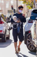 NICOLE MURPHY Out with Her Dog in Los Angeles 01/26/2021