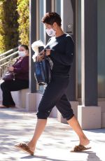 NICOLE MURPHY Out with Her Dog in Los Angeles 01/26/2021