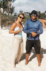 NICOLE SCHERZINGER in a Black Swimsuit at Turks and Caicos Islands 01/05/2021