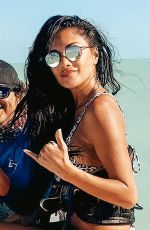 NICOLE SCHERZINGER in a Black Swimsuit at Turks and Caicos Islands 01/05/2021