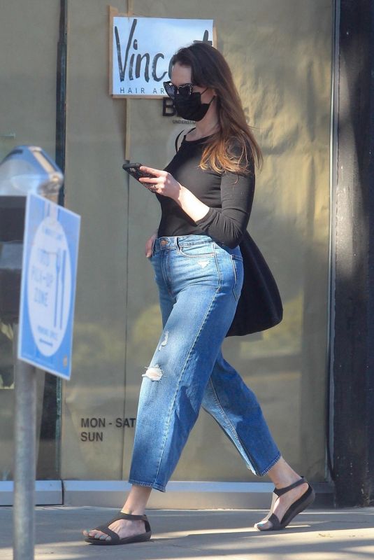 ODETTE ANNABLE in Denim Out in Beverly Hills 01/18/2021