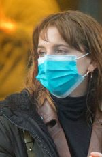 OPHELIA LOVIBOND on the Set of a Series in London 01/23/2021