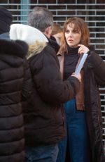 OPHELIA LOVIBOND on the Set of a Series in London 01/23/2021