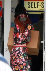 PHOEBE PRICE at a Post Office in Los Angeles 01/28/2021