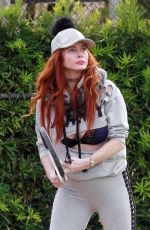 PHOEBE PRICE at a Tennis Court in Los Angeles 01/08/2021