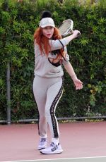 PHOEBE PRICE at a Tennis Court in Los Angeles 01/08/2021