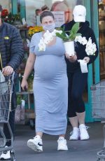 Pregnant BRITTANY CATWRIGHT Out Shopping in Los Angeles 01/21/2021