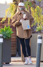 Pregnant ELSA HOSK at Blue Bottle Coffee in Studio City 01/01/2021