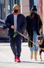 Pregnant EMILY RATAJKOWSKI and Sebastian Bear-mcclard Out with Their Dog in in New York 01/10/2021