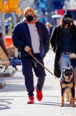 Pregnant EMILY RATAJKOWSKI and Sebastian Bear-mcclard Out with Their Dog in in New York 01/10/2021