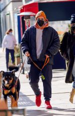 Pregnant EMILY RATAJKOWSKI and Sebastian Bear-mcclard Out with Their Dog in in New York 01/10/2021