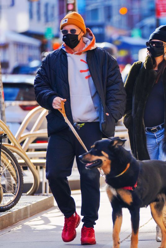 Pregnant EMILY RATAJKOWSKI and Sebastian Bear-mcclard Out with Their Dog in in New York 01/10/2021