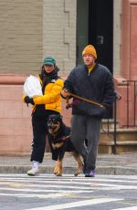 Pregnant EMILY RATAJKOWSKI and Sebastian Bear-McClard Out with Their Dog in New York 01/27/2021