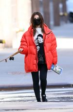 Pregnant EMILY RATAJKOWSKI Out with Her Dog in New York 01/28/2021