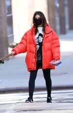 Pregnant EMILY RATAJKOWSKI Out with Her Dog in New York 01/28/2021