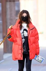 Pregnant EMILY RATAJKOWSKI Out with Her Dog in New York 01/28/2021