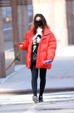 Pregnant EMILY RATAJKOWSKI Out with Her Dog in New York 01/28/2021