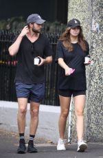 Pregnant KSENIJA LUKICH Out for Coffee in Sydney 01/19/2021