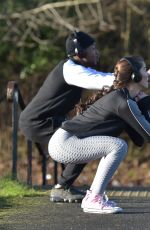REBECCA GORMLEY and Chris Biggs Workout in Newcastle 00/16/2021