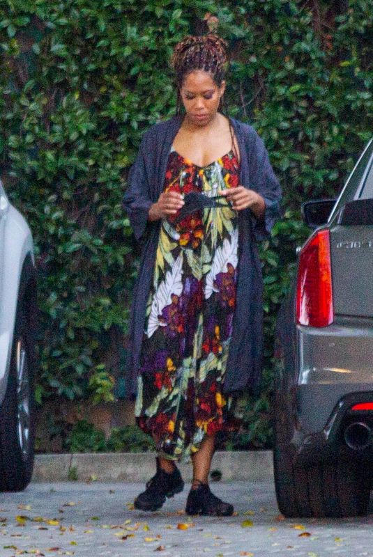 REGINA KING Arrives at a Studio in Los Angeles 01/17/2021