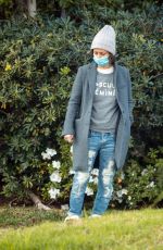 SARA GILBERT in Ripped Denim Out in Los Angeles 01/24/2021