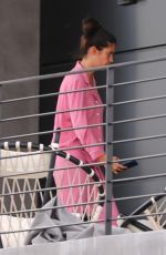 SARA SAMPAIO on Her Balcony in Los Angeles 01/12/2021