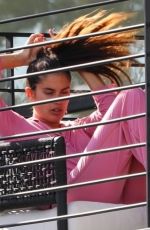 SARA SAMPAIO on Her Balcony in Los Angeles 01/12/2021