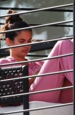 SARA SAMPAIO on Her Balcony in Los Angeles 01/12/2021