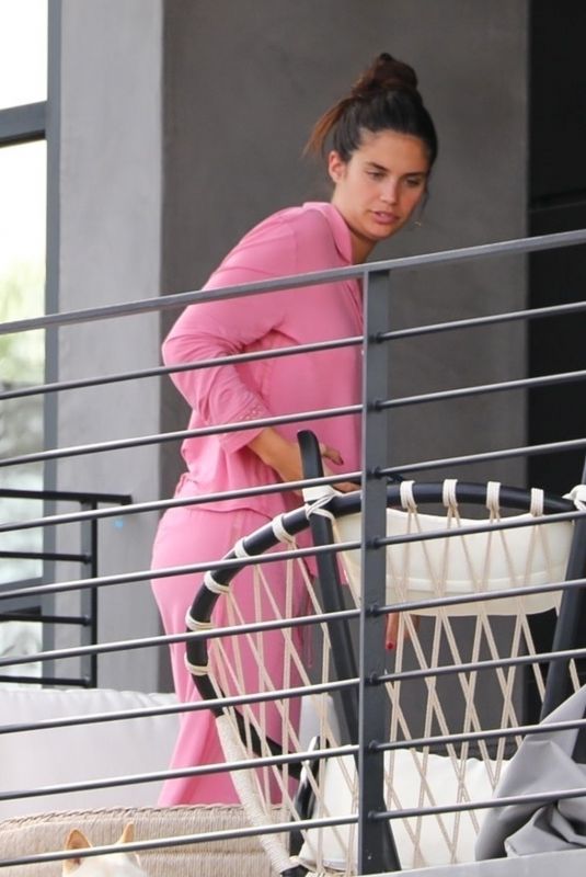 SARA SAMPAIO on Her Balcony in Los Angeles 01/12/2021