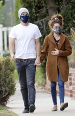SARAH HYLAND and Wells Adams Out in Hollywood 01/19/2021