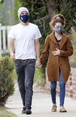 SARAH HYLAND and Wells Adams Out in Hollywood 01/19/2021
