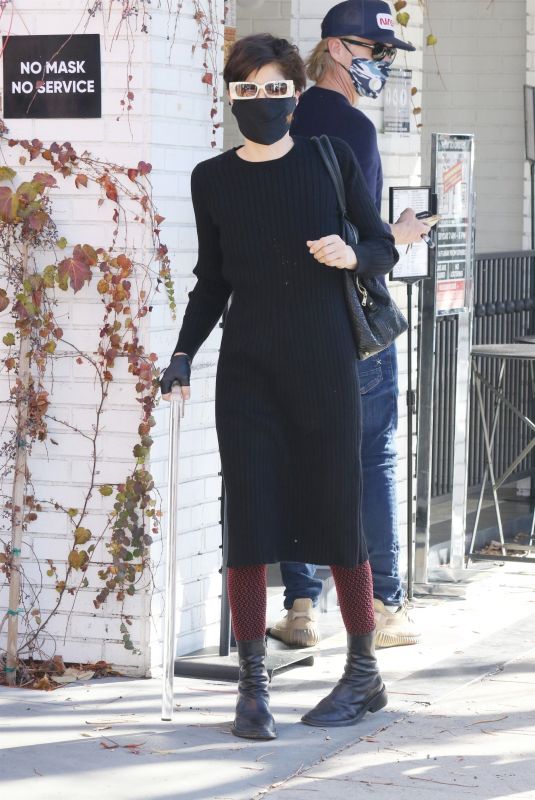 SELMA BLAIR and Ron Carlson at Alfred Coffee in Los Angeles 01/09/2021