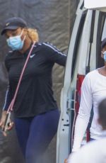 SERENA and VENUS WILLIAMS Arrives at Training in Adelaide 01/18/2021
