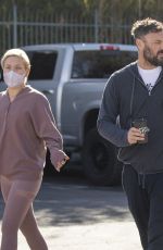 SHARNA BURGESS and Brian Austin Green Leaves 10 Speed Coffee in Calabasas 01/24/2021
