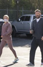 SHARNA BURGESS and Brian Austin Green Leaves 10 Speed Coffee in Calabasas 01/24/2021