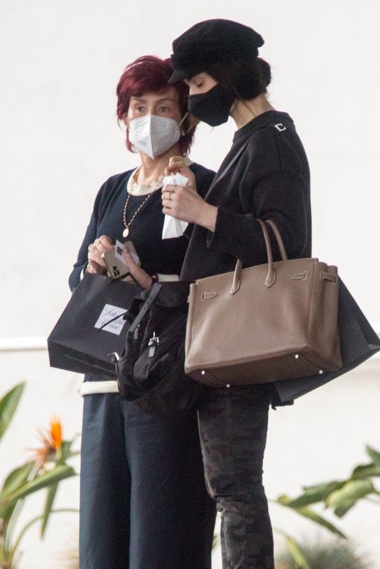 SHARON and AIMEE OSBOURNE Shopping at Saks Fifth Avenue in Beverly Hills 01/24/2021