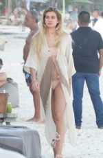 SHAYNA TAYLOR Out at a Beach in Tulum 01/15/2021