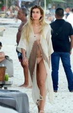 SHAYNA TAYLOR Out at a Beach in Tulum 01/15/2021