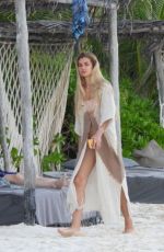 SHAYNA TAYLOR Out at a Beach in Tulum 01/15/2021