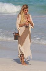 SHAYNA TAYLOR Out with a Friend at a Beach in Tulum 01/24/2021