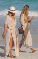SHAYNA TAYLOR Out with a Friend at a Beach in Tulum 01/24/2021