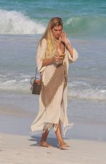 SHAYNA TAYLOR Out with a Friend at a Beach in Tulum 01/24/2021