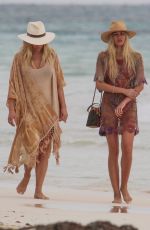 SHAYNA TAYLOR Out with a Friend at a Beach in Tulum 01/24/2021