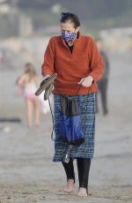 SIGOURNEY WEAVER Out at a Beach in Los Angeles 01/13/2021