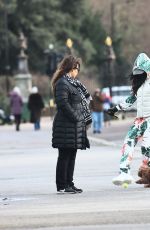 SINITTA Out with Her Dog in London 01/21/2021