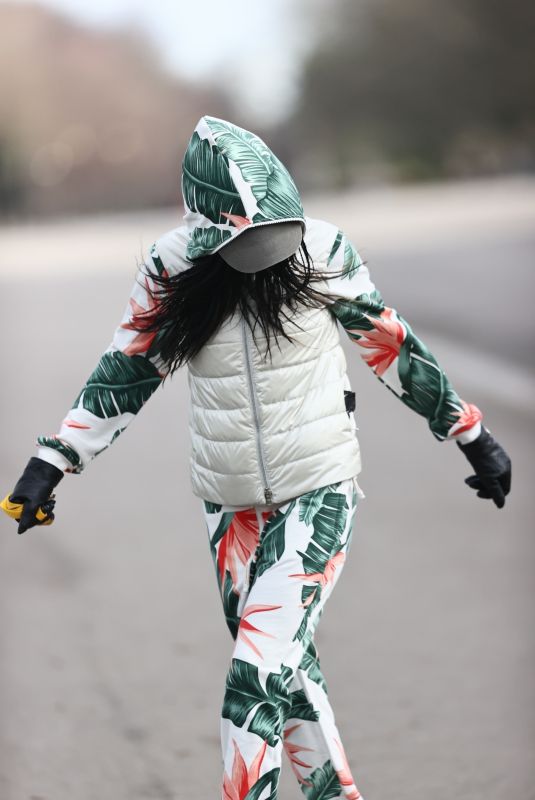 SINITTA Out with Her Dog in London 01/21/2021